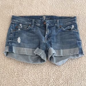 Denim shorts
